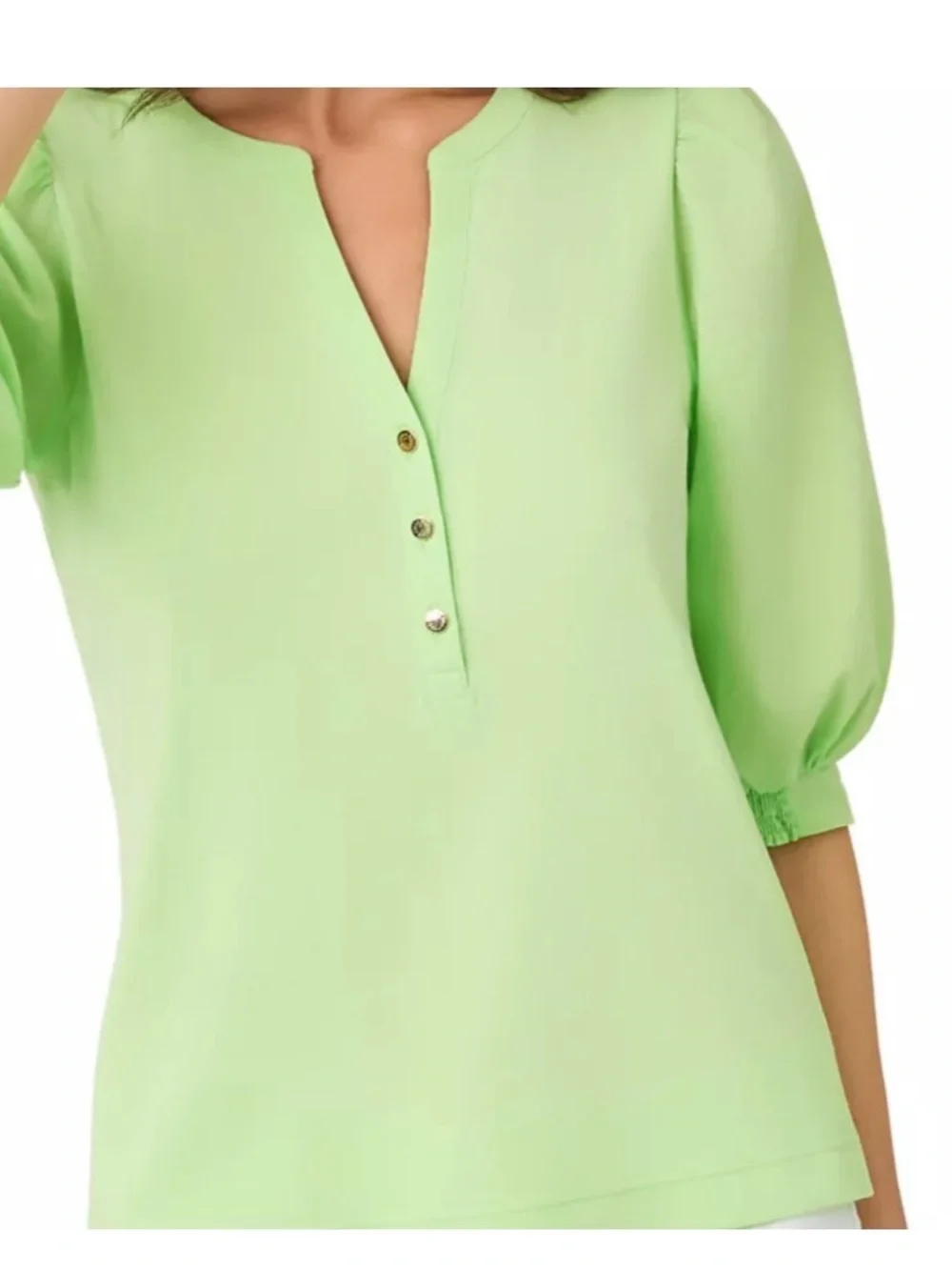 NWT LILLY PULITZER RONSON TOP MEDIUM PISTACHIO GREEN